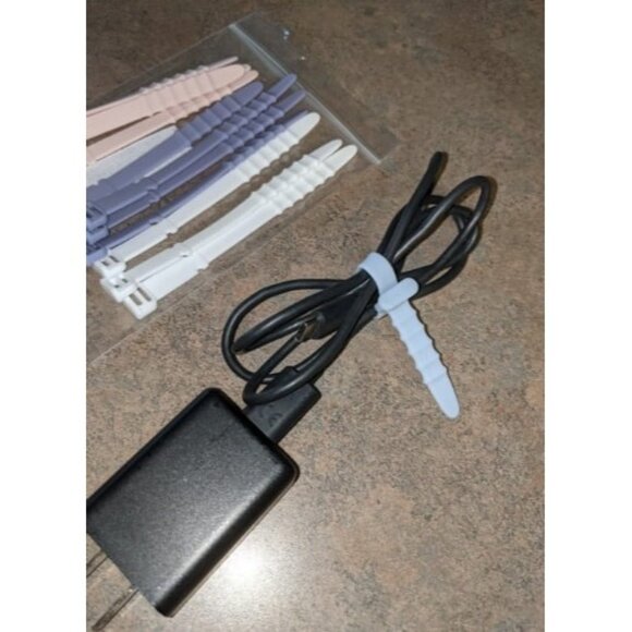 Silicone Zip Ties, Reusable Zip Ties, 20pcs Rubber Cable Ties Straps - Picture 2 of 2